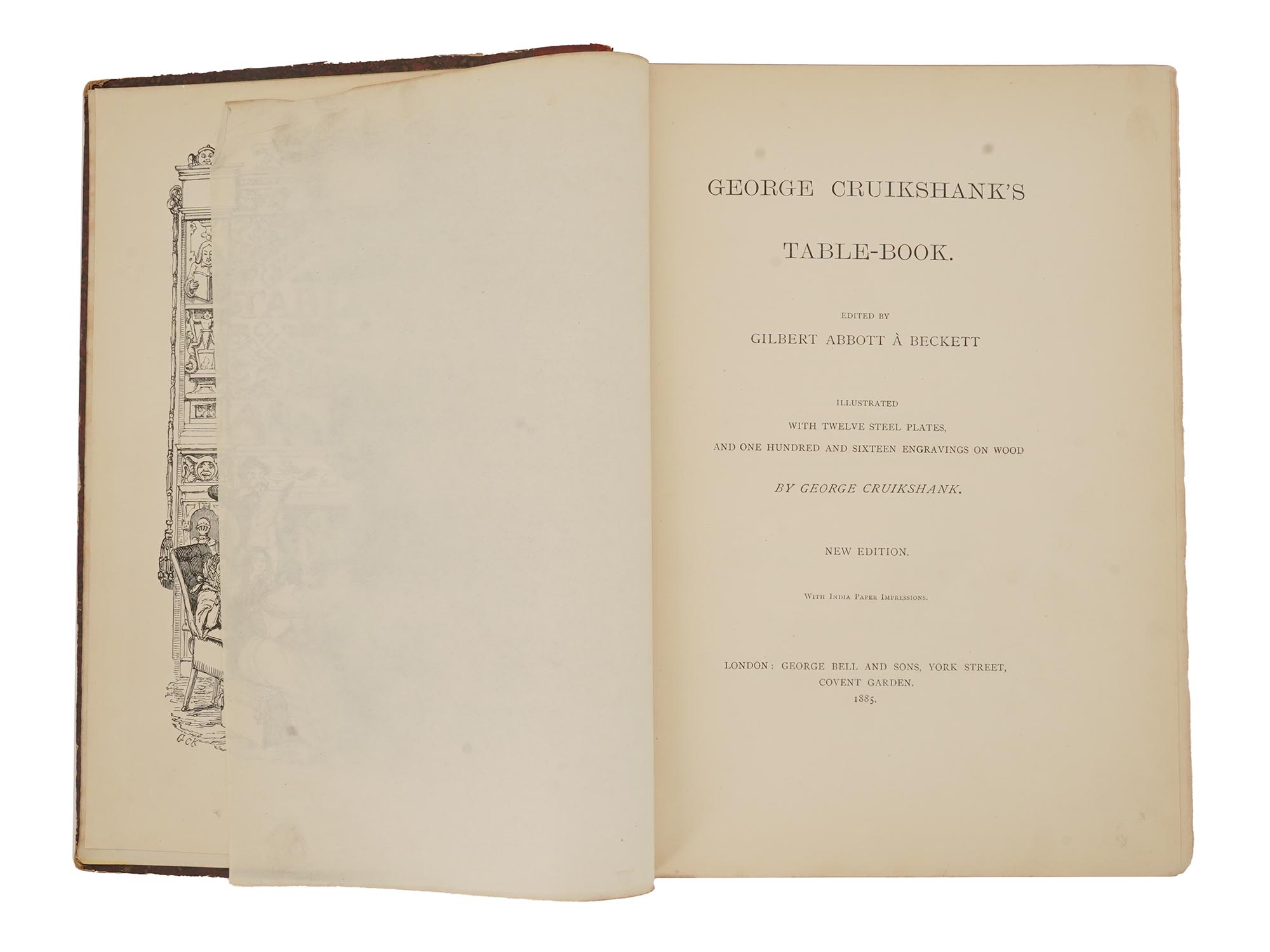 RARE ANTIQUE 1885 GEORGE CRUIKSHANK TABLE BOOK PIC-5